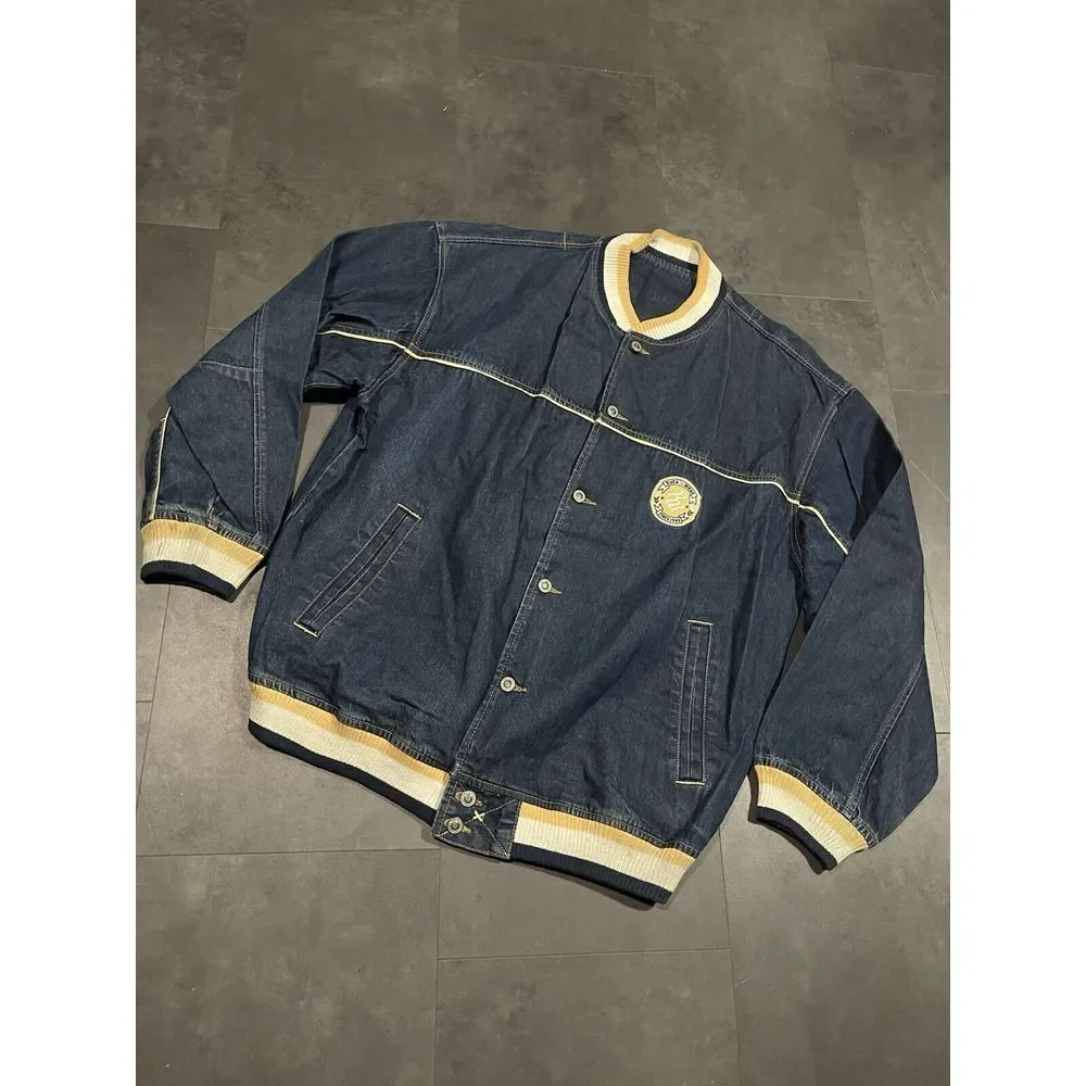 Vintage Rocawear Men's Full Zip‎ Double Pocket Dark Wash Denim Jacket XL -200